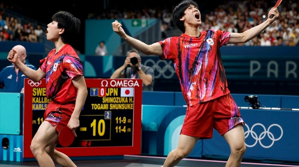 德国乒乓球队横扫瑞典乒乓球队，张本智和统治全场