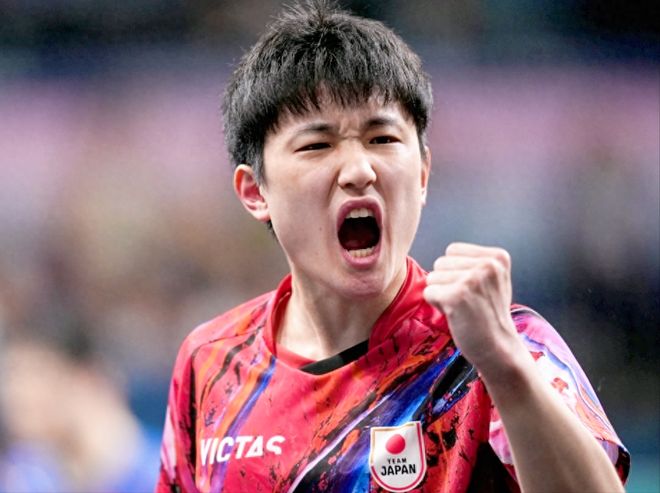 日本乒乓球队强势瑞典乒乓球队，波尔统治全场